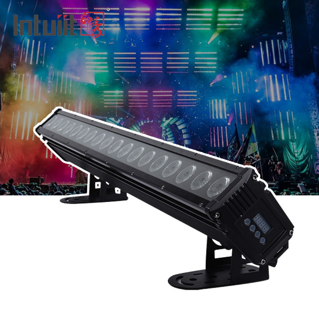 18x8W DMX512 RGBW 4 in 1 벽 세척기 LED 라이트 야외 선형 빛 파티 무대 조명