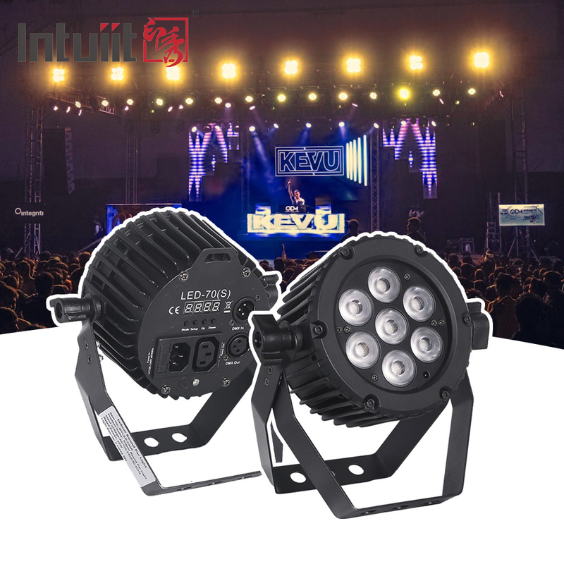 LED 스테이지 라이트 7X22W RGB 알루미늄 DMX512 LED 결혼식 이벤트 PAR 라이트