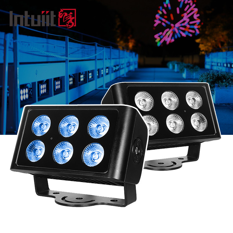 건물 정면 6x5W IP65 LED 건축 장식 조명 좁은 빔 램프 광장 야외 스포트 라이트 플라드 라이트
