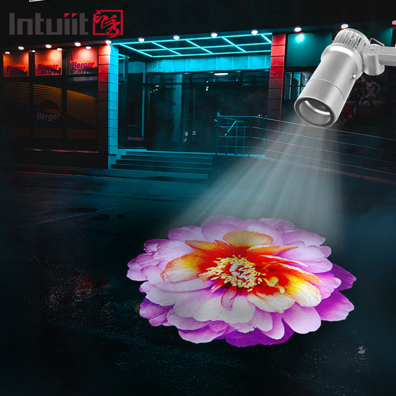 60W 야외 LED 로고 라이트 프로젝터 광고 디스플레이 IP65 가게용 고보 프로젝터