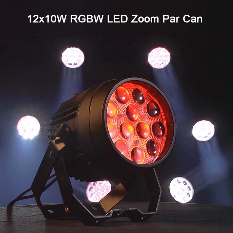 12x10W RGBW 4in1 LED Par Light 성능 및 조명 효과를위한 스테이지 조명