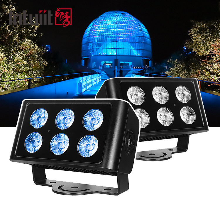 6x5W 4in1 RGBW LED DMX 벽 세탁 조명 IP65 야외 LED 도시 컬러 조명 무대 공연 DJ 파티 조명