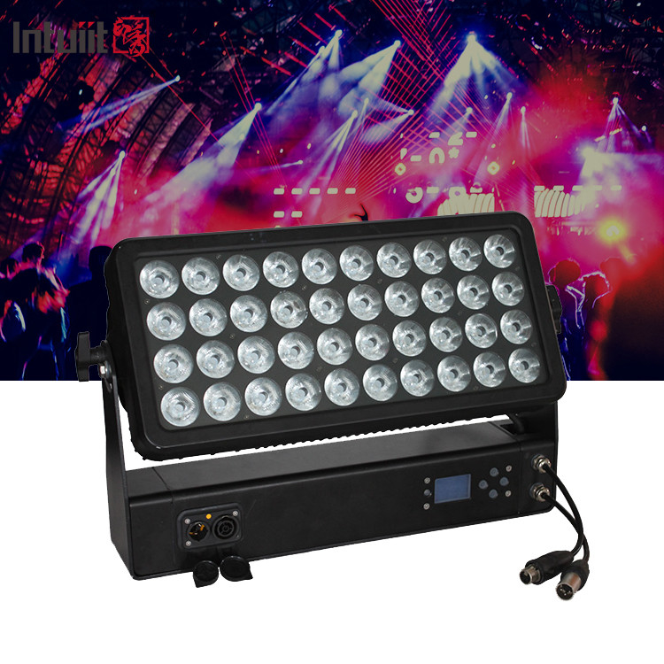 400W 야외 방수 도시 색상 40x10W RGBW 4in1 LED 벽 세탁등 IP65