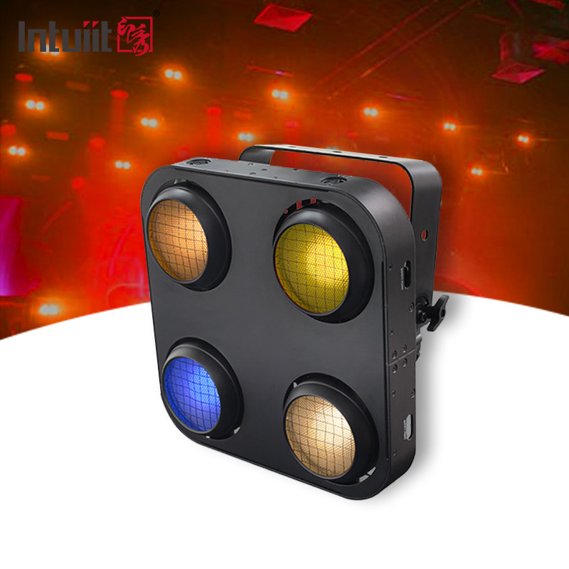 쇼 타임 스테이지 라이트 IP65 방수 4 눈 LED 블라인드 4x90W COB PAR 라이트 비 눈 야외