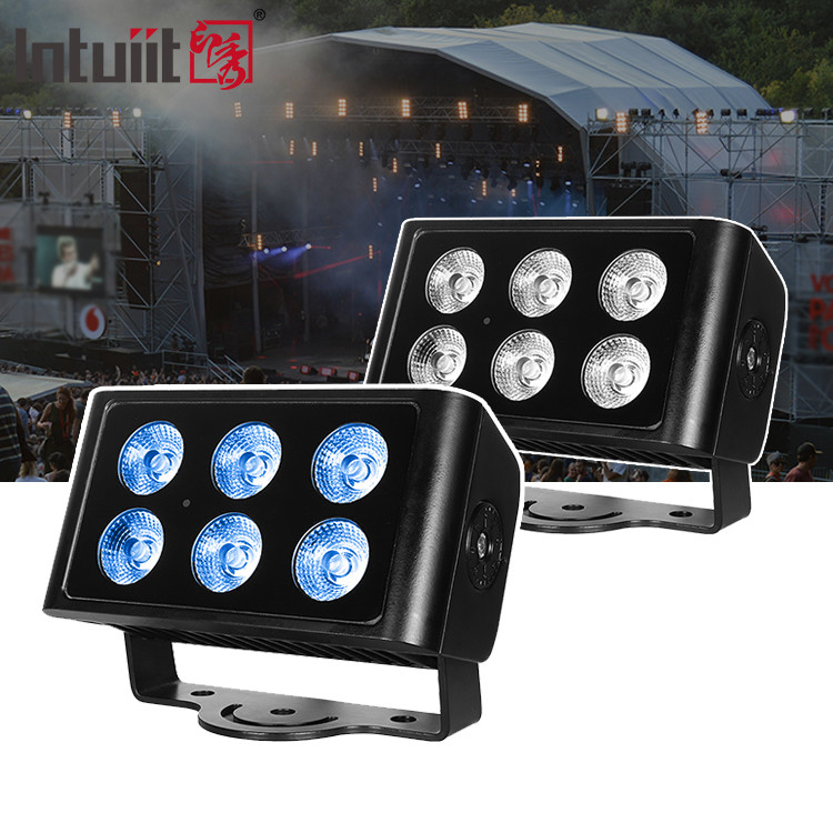 6x5W DMX RGBW 4 In 1 야외 LED 벽 세탁등 홍수등