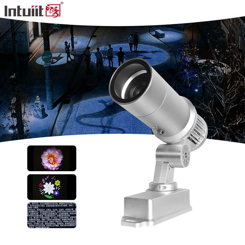 60W 사용자 지정 로고 고보 프로젝터 광고 조명 LED 표지 벽 프로젝션 램프 야외 방수 IP65 HD
