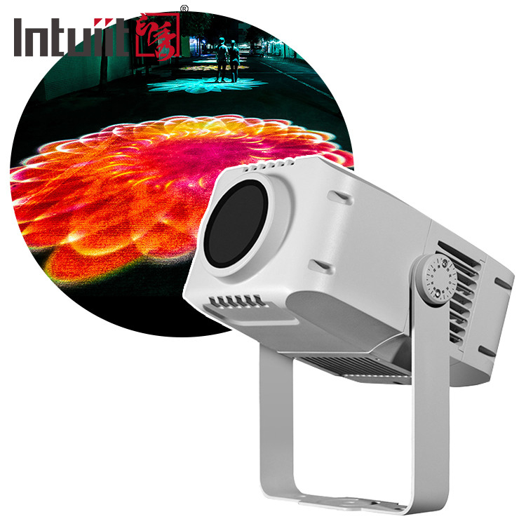 야외 방수 IP65 광고 조명 로고 고보 프로젝터 100W LED HD 밝은 표지 벽 프로젝션 램프