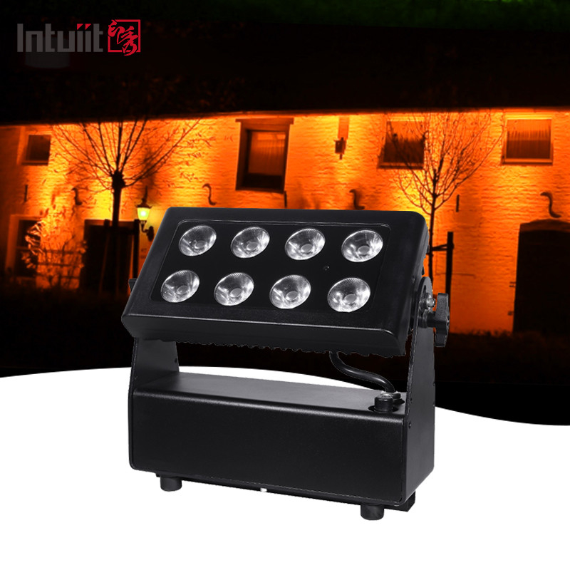 방수 배터리 가동 무선 도시 컬러 세탁 조명 프로젝터 8X15W RGBW LED LED 스테이지 라이트