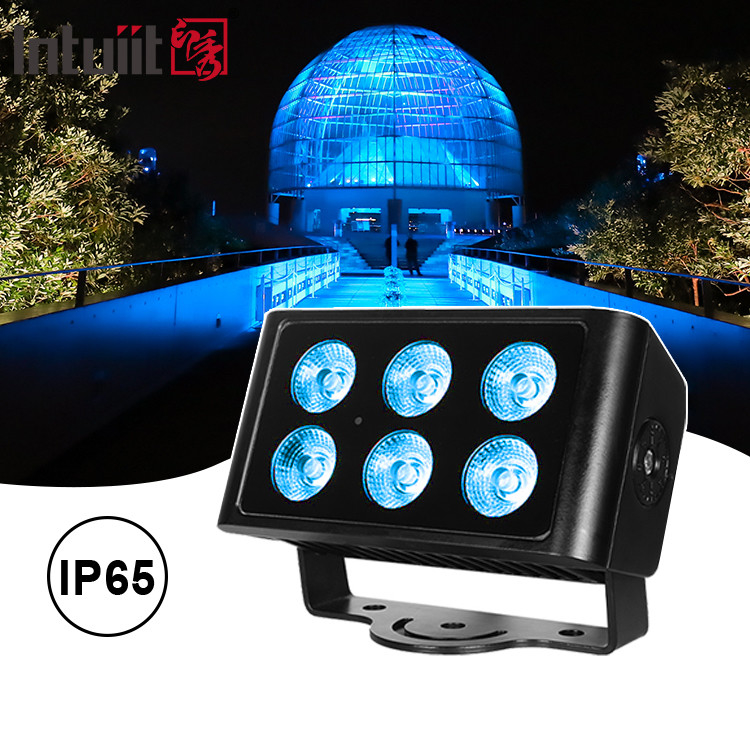 6x5W 4in1 RGBW LED DMX 벽 세탁 조명 IP65 야외 LED 도시 컬러 조명 무대 공연 DJ 파티 조명
