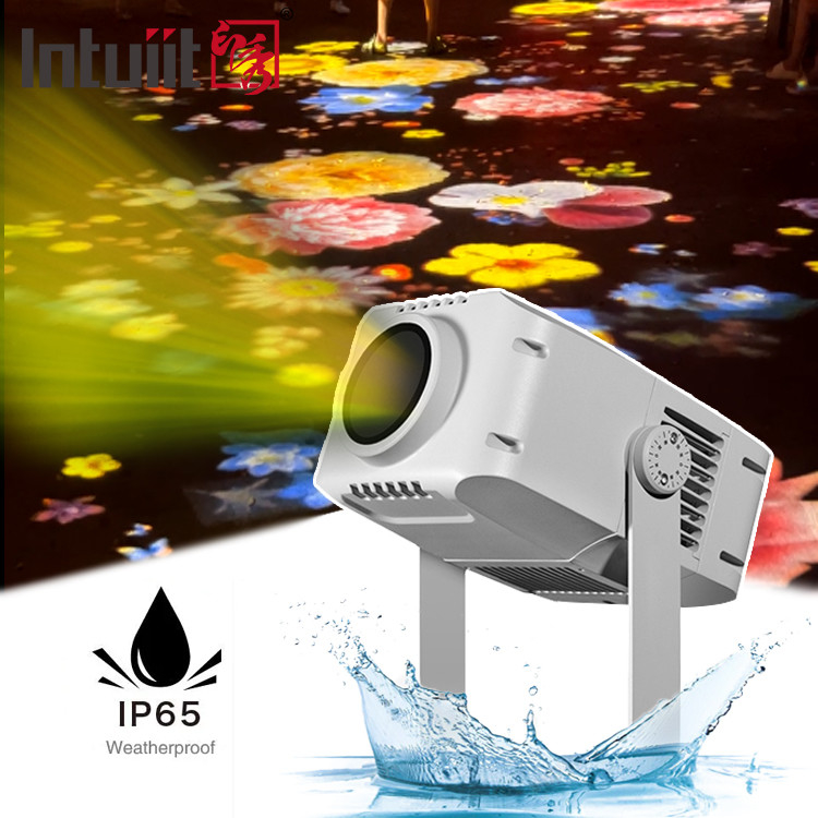 LED 고보 로고 프로젝터 100w IP65 DJ 라이트 스테이지 효과 공원 정원 프로젝트 풍경