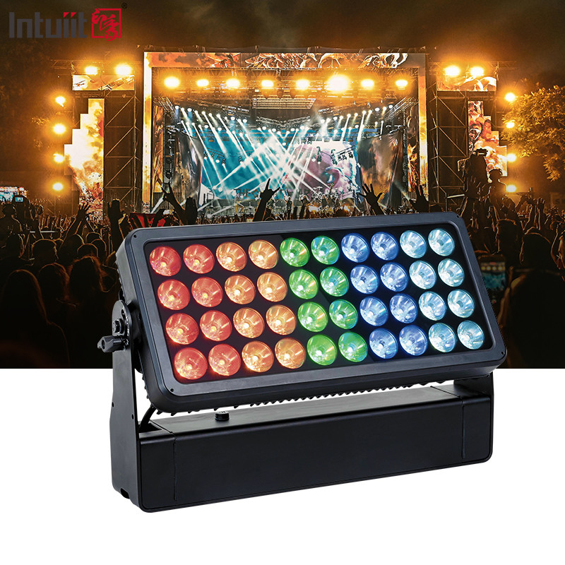IP65 방수 외관 40X10W Rgbw 4in1 LED 도시 컬러 LED 벽 세탁등
