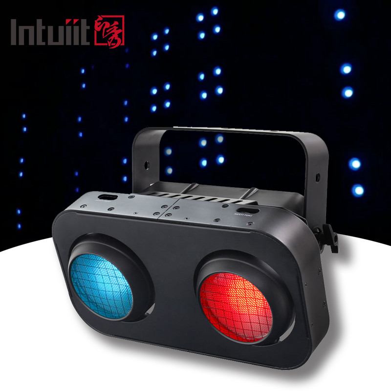 200W RGB Cob 스테이지 LED 관객 블라인드 빛 따뜻 / 시원 흰 알루미늄 몸 2 눈 프로젝션 라이트 200W 전력