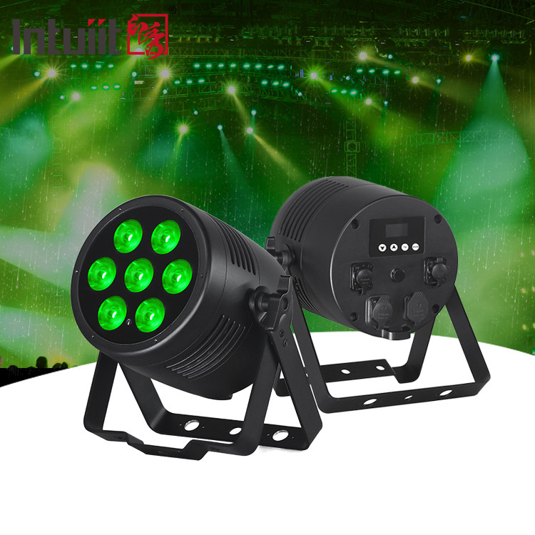 방수 무선 DMX 야외 7x20W RGBWA UV 6in1 IP65 LED PAR 빛