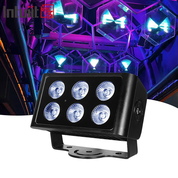 6x5W 야외 방수 DMX512 RGBW 플라드 라이트 LED 빌라 궁전 건물 다리 프로젝트 풍경 조명 색상 플라드 라이트
