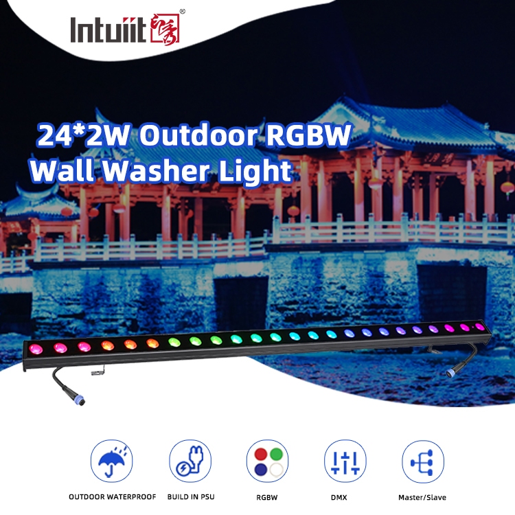 24*2W LED 벽 세척 조명 IP65 LED 벽 세척 조명