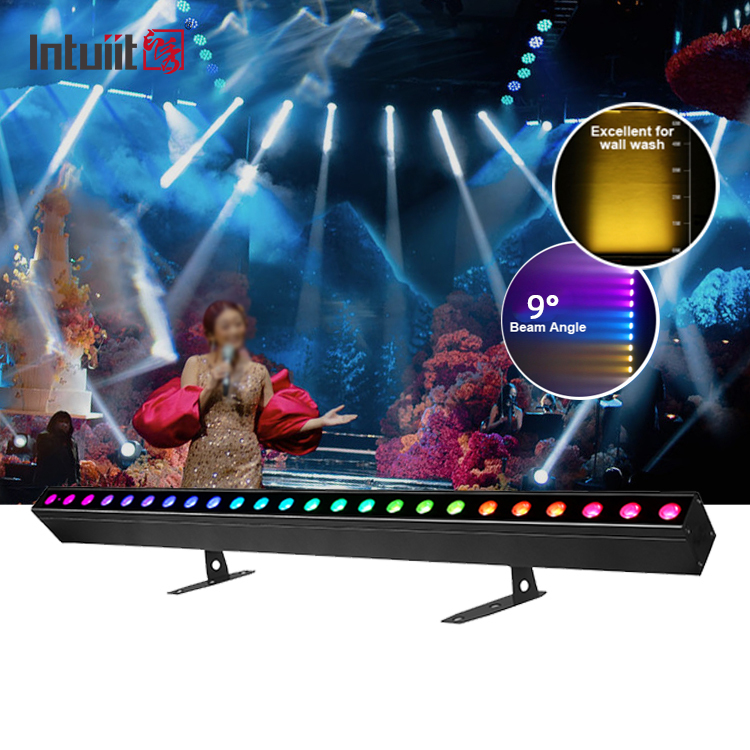 24*2W RGBW LED 벽 세척 조명 무대 효과 조명 리모컨 DMX 포함 콘서트 파티 KTV 벽 세척 조명