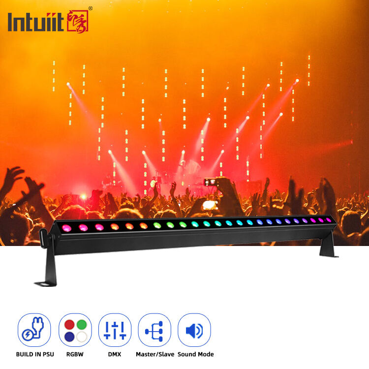 24X2W 4in1 RGBW LED 벽 세탁기 빛 LED 장바람 DMX 512