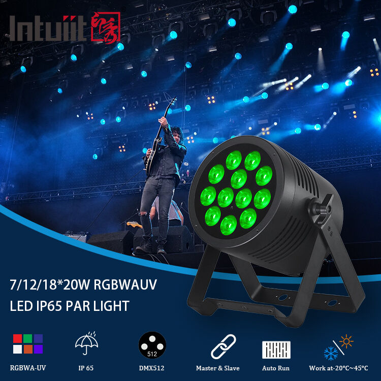 LED 7/12/18X20W Rgbwa Uv 6In1 방수 DMX 512 야외 프로젝트용 LED PAR 라이트