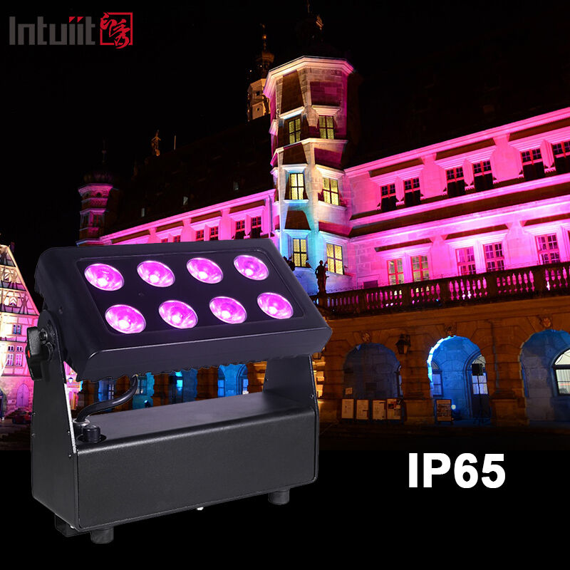 LED 8x15W RGBW 벽 세척기 호텔 빌라 외관 벽 풍경 LED 램프 건물 조명 야외용 정원 풍경 장식