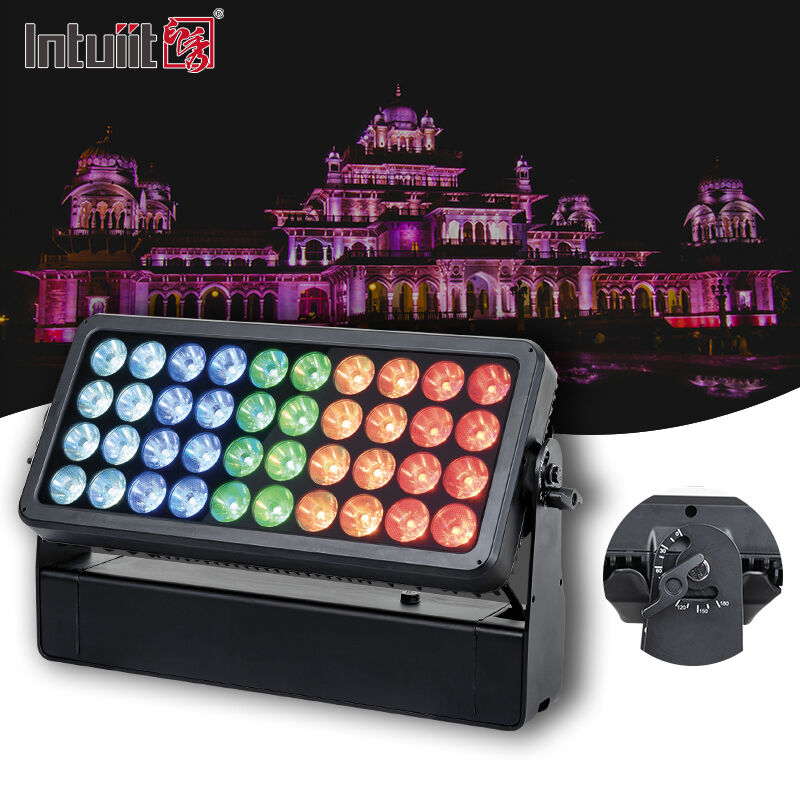 LED 40X10W RGBW 4 in 1 옥외 방수 벽 세척기 벽 조경 LED 램프 LED 벽 세척기 스포트라이트 투광등