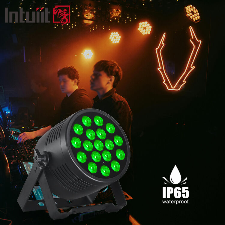 고효율 방수 18x20W LED 무대 파 라이트 DMX512 제어 RGBWA UV 웨딩 DJ 부스 에너지 절약 디자인
