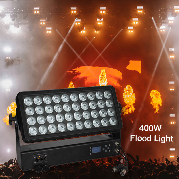전문적인 야외 IP65 방수 40x10W 4in-1 RGBW LED 홍수 빛 건축 도시 풍경 조명을 위한 벽 세척기