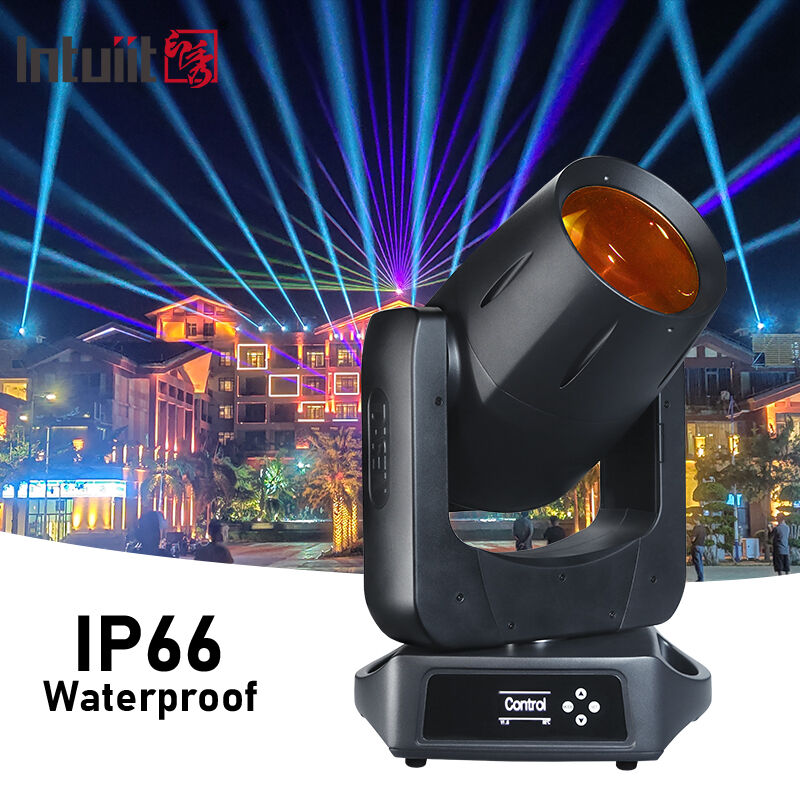 IP66 방수 100W CMY 레이저 이동 헤드 라이트 울트라 좁은 0.8도 빔 앵글 야외 무대 조명 DMX512