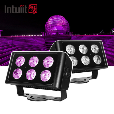 6x5W 4in1 야외 dmx rgbw IP65 LED 벽 세척기 LED 홍수 조명