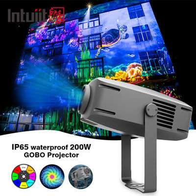 200W 고보 프로젝터 야외 IP65 고보 로고 프로젝터 방수 맞춤형 로고 회전 고보 프로젝터 조명 광고 조명