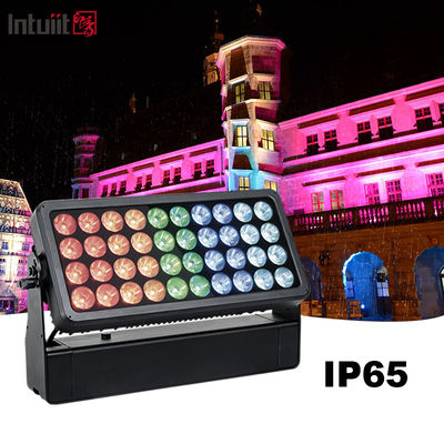 야외 40*10W RGBW LED 시티 컬러 라이트 빔 워시 스트로브 효과 방수 벽 세척 홍수 조명 IP65 DMX512 제어 모드