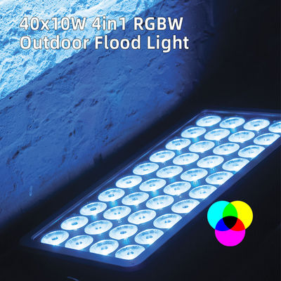 벽 세척기 빛 40x10W RGBW 4in1 시티 스테이지 공원 알루미늄 세척 LED 조명