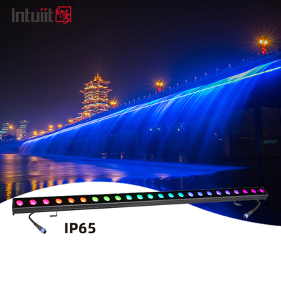 IP65 방수 LED RGBW 벽 세척 조명 24*2W 옥외 알루미늄 램프 바디 (정원 및 고층 건물 조경용)