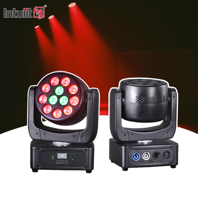 이동 헤드 라이트 12*8W LED 스테이지 라이트 RGBW DJ 라이트 DMX 512 이벤트 파티 결혼식 교회 라이브 밴드 쇼를 위한 사운드 활성화