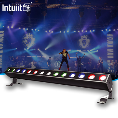 뜨거운 판매 DMX 효과 픽셀 바 색상 변경 세탁 바 14pcs 10w LED RGBW 4in1 벽 세탁기 조명