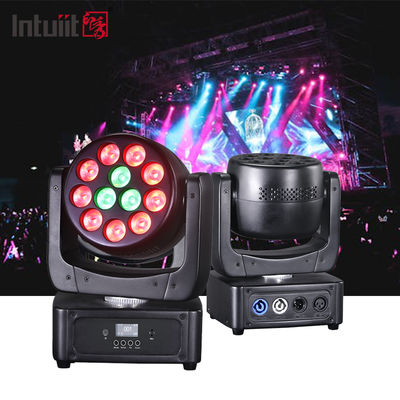 12x8W RGBW LED 이동 헤드 워시 스테이지 라이트 디스코 파티 빔 효과 밤 테마 공원용 DMX 제어
