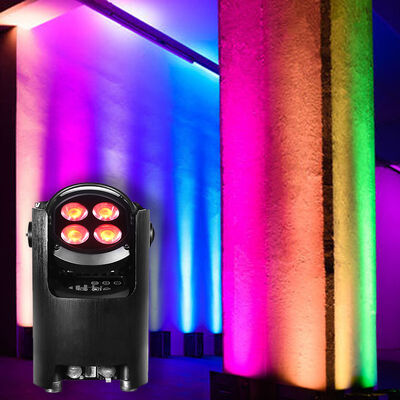 4*12W RGBW IP54 무선 배터리 전동 LED 업라이트 정원용 스포트라이트