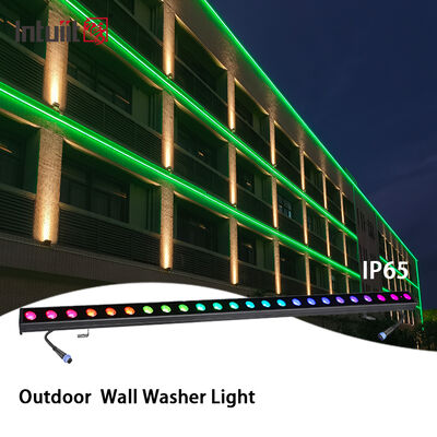 야외 IP65 LED 벽 세탁기 빛 RGBW 24*2W 4-in-1 DMX512 선형 무대 조명 바 건축 경관 건물 야외 장식