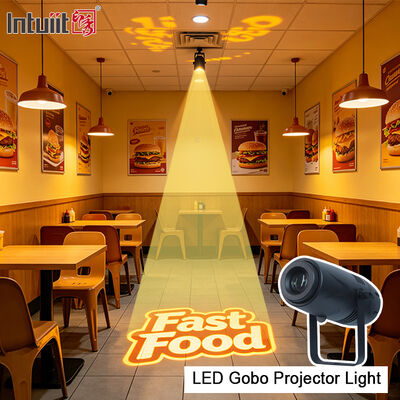 프로페셔널 40W LED 실내 고보 프로젝터 라이트 회전 맞춤 이미지 로고 프로젝션 램프 웨딩 레스토랑 쇼핑몰 장식