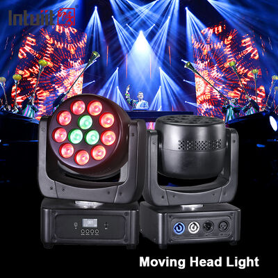 핫 판매 12pcs 8W RGBW 4in1 미니 LED 빔 세탁 이동 머리 빛 DMX 제어 소리 나이트클럽 KTV를 위한 액티브 스테이지 램프