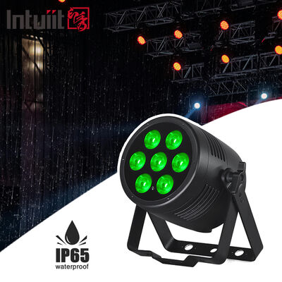 콘서트 무대 나이트클럽용 상부 밝은 7*20W RGBWA+UV 6in1 LED 동위 조명 IP65 야외 DMX512