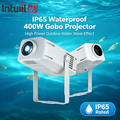 400W IP65 방수 물결 효과 프로젝터 조명 — 건물, 수영장 및 무대를 위한 LED DMX512 야외 동적 물결 효과